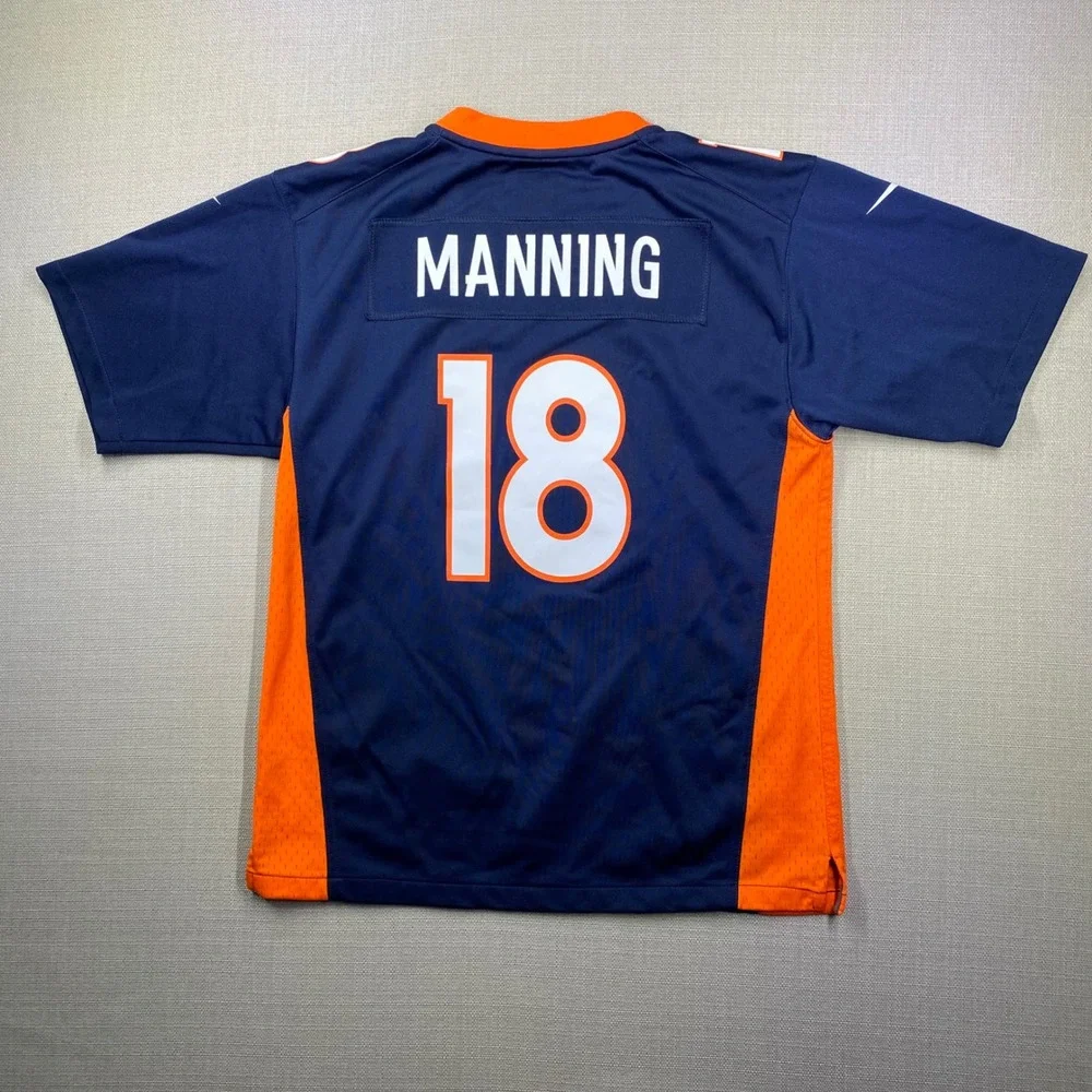 Nike NFL Denver Broncos Peyton Manning 18 Jersey Youth Large 14-16 On Field